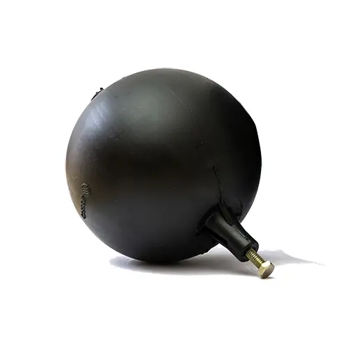SFERA IN PLASTICA TONDA NERA PER ASTE PIATTE. Misura Diam. 150 Betaalbaar