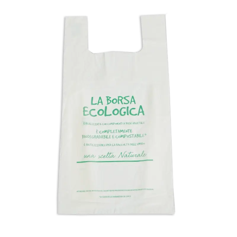 Dagaanbieding SHOPPER BIODEGRADABILE E COMPOSTABILE. Modello SHOPPER BIODEGRADABILE E COMPOSTABILE 36x43 cm - 10 lt