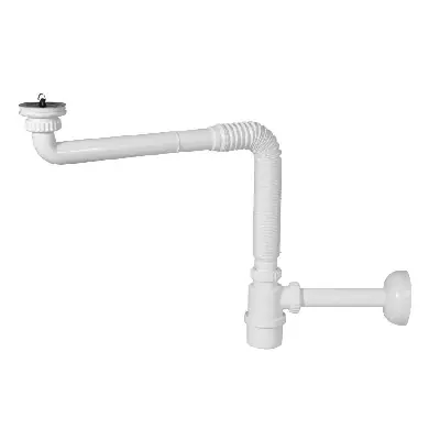 SIFONE IN PP CREA SPAZIO A BOTTIGLIA PER LAVABO SENZA PILETTA Dagaanbieding