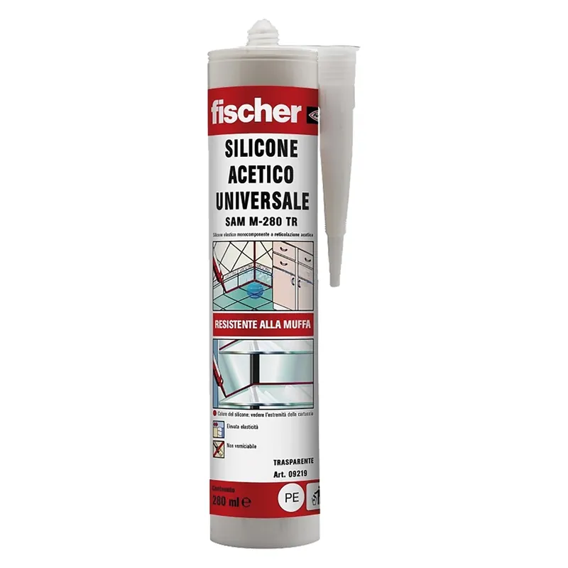 Alleen Vandaag SILICONE ACETICO UNIVERSALE RAL 9010 bianco ml 280. Modello RAL 9010 bianco ml 280
