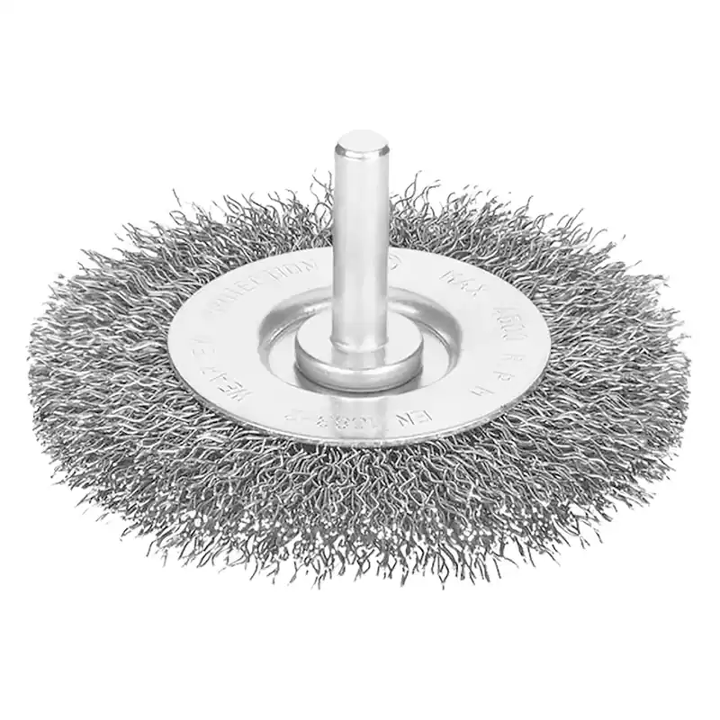 Goedkoop SPAZZOLA CIRCOLARE CON GAMBO Ø mm 75 - spessore fili 15 mm. Modello Ø mm 75 - spessore fili 15 mm