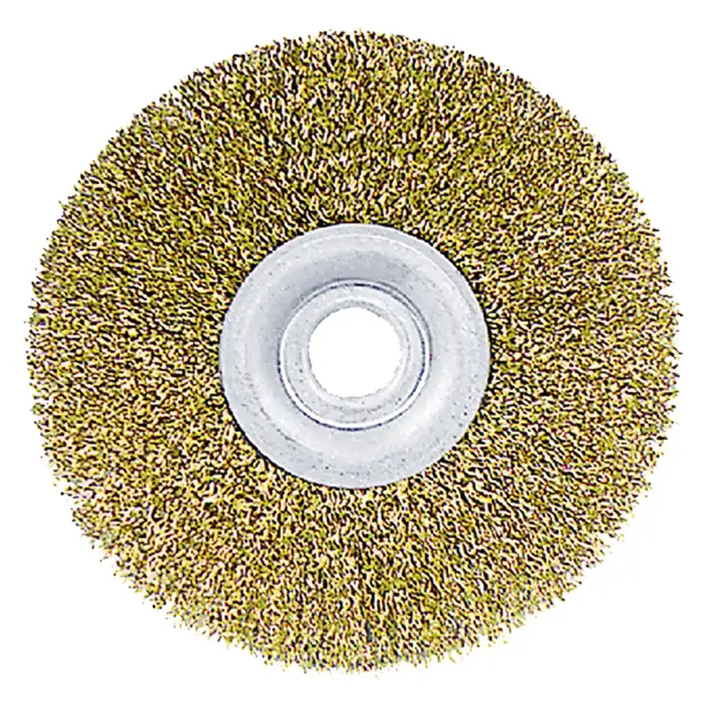 Beperkt Aanbod SPAZZOLA CIRCOLARE PER MOLA ø mm 120 - foro mm 16 - blister. Modello ø mm 120 - foro mm 16 - blister