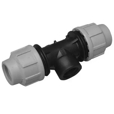 Betrouwbaar TEE A 90° C/DERIVAZIONE FEMMINA DIANFLEX RACCORDO PER POLIETILENE. Misura 1/2 x 16 Blu