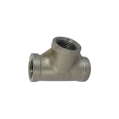 Veilige Betaling TEE A 90° F. F. F. ACCIAIO INOX. Modello 3/8"