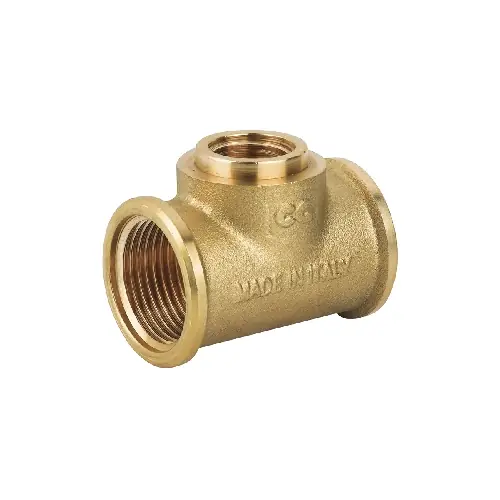 TEE RIDOTTO FFF IN OTTONE GIALLO. Misura 3/4" x 1/2" x 3/4" Beperkte Voorraad