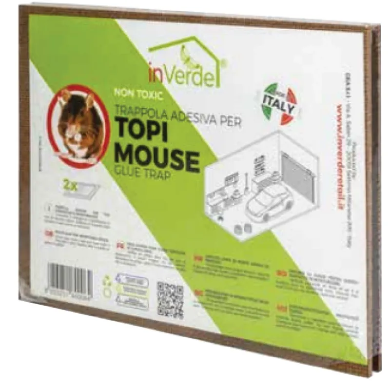 Bestel Nu TRAPPOLA ADESIVA PER RODITORI 2 tavolette cm 14 x 19. Modello 2 tavolette cm 14 x 19