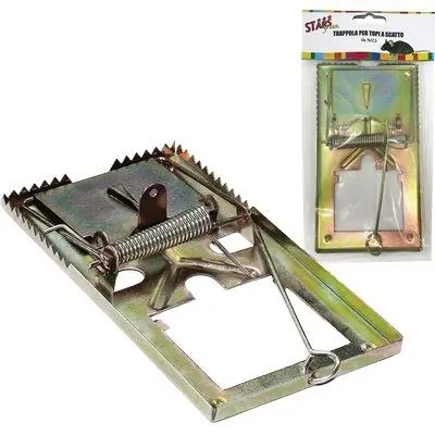 Direct Verzonden TRAPPOLA TOPI A SCATTO STARS. Modello ACCIAIO MM 90X175