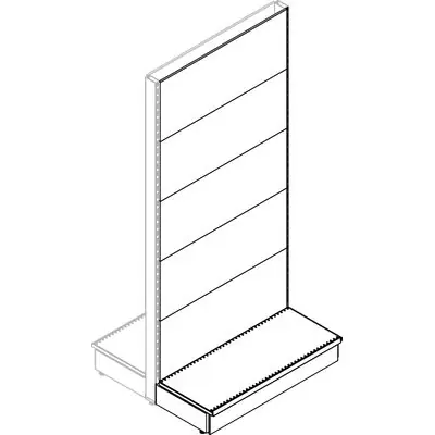 TRASFORMAZIONE A GONDOLA ESTENSIONE MARKET. Modello SCHIENALE LISCIO RAL 9016 CM 100 H.CM 215 Rechtstreeks Van De Fabrikant