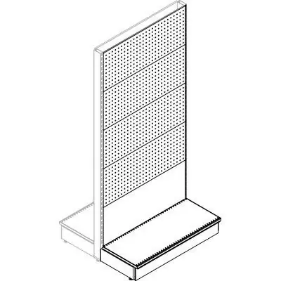 Fabrieksprijs TRASFORMAZIONE A GONDOLA SCAFFALE MARKET. Modello SCHIENALE MIX RAL 9016 CM 100 H.CM 215