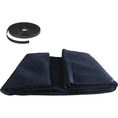 Must-Have ZANZARIERA FINESTRA A STRAPPO EFFE. Modello POLIESTERE NERO CM 130 H.CM 150