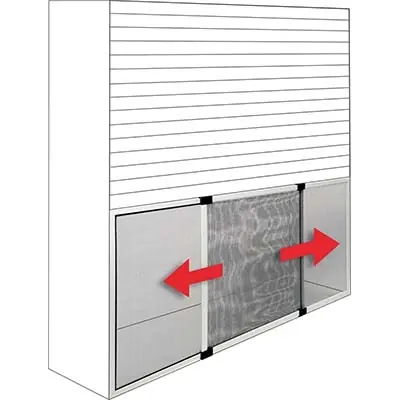 ZANZARIERA FINESTRA ESTENSIBILE EFFE. Modello ALLUM ARGENTO FIBRA VETRO/PVC CM 75/142 H.CM 50 Op = Op