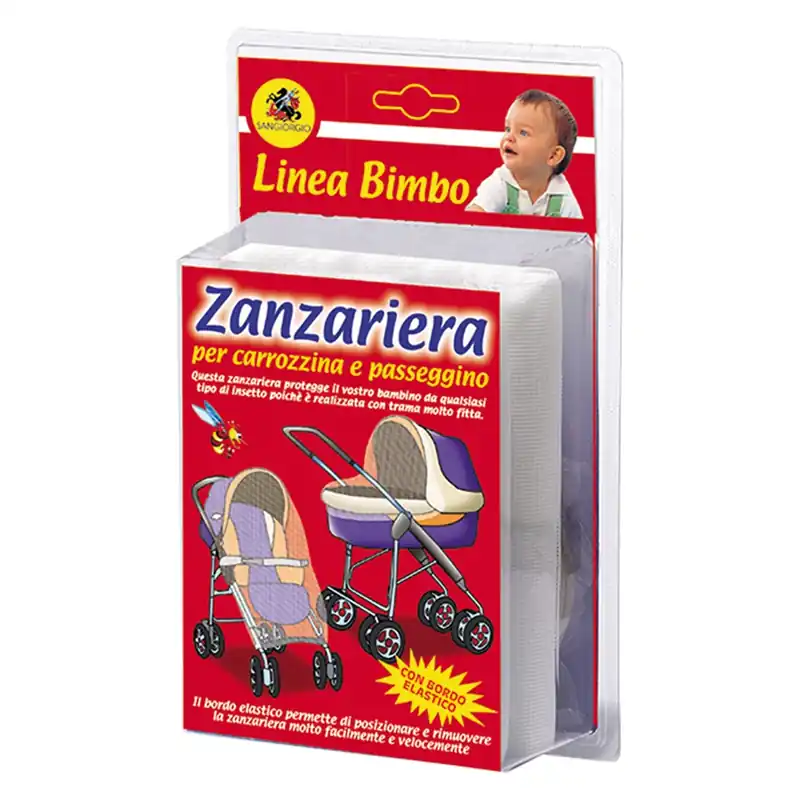 ZANZARIERA IN POLIESTERE PER CARROZZINA cm 150 x 250 - col. bianco Weekendaanbieding