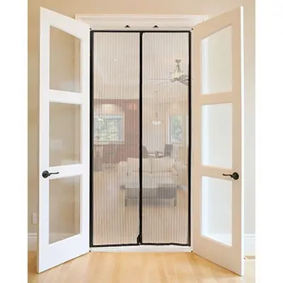 ZANZARIERA PORTA MAGNETICA EFFE. Modello POLIESTERE NERO PANNELLI 2 CM 120 H.CM 250 Snelle Levering