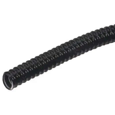 TUBO CORRUGATO + TIRAFILO. Modello PVC NERO MM 20 MT 100 Tijdelijk Beschikbaar