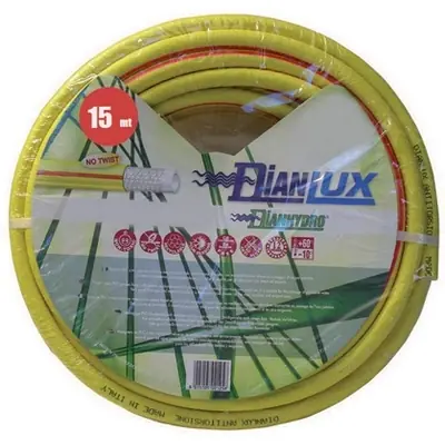 Bestel Nu TUBO DA GIARDINO GIALLO DIANLUX MT 15. Misura 3/4"