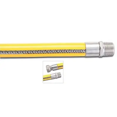 TUBO GAS FLESSIBILE MF. Modello INOX/PVC 1/2MF CM 100 Gecertificeerd