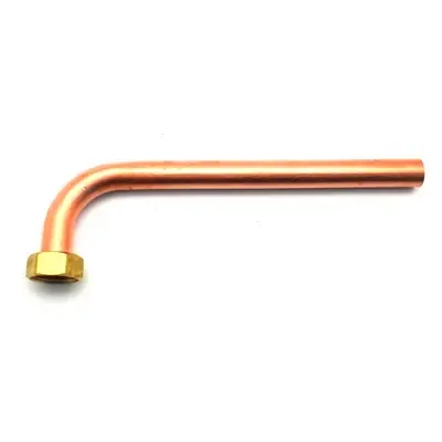 TUBO PIEGATO PER CALDAIA CON CALOTTA. Misura 1/2 x 14 - Lungh. 180 mm Koopje