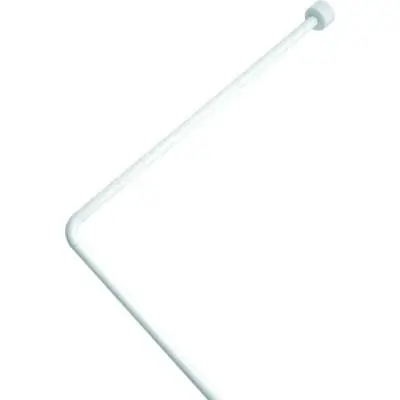 TUBO REGGITENDA ANGOLARE X DOCCIA. Modello ALLUMINIO BIANCO MM 25 CM 80X80 Lage Prijs
