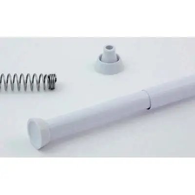 TUBO REGGITENDA ESTENSIBILE X DOCCIA. Modello ALLUMINIO BIANCO MM 25 CM 125/215 Weekendaanbieding