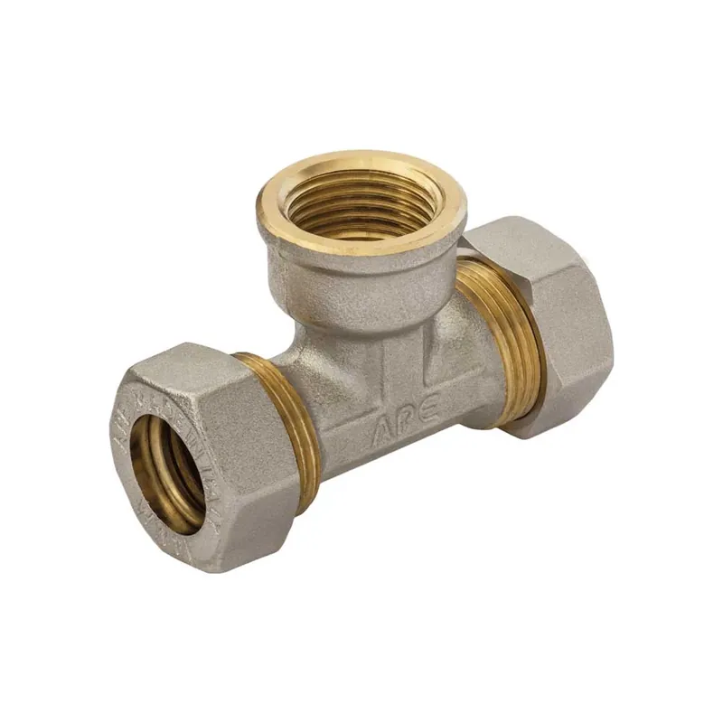 Shop Nu APE Tee Femmina Compressione O-Ring per Tubo Rame Ø12x1/2xØ12