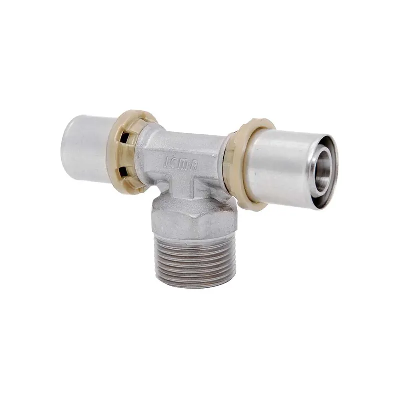 Koop Vandaag ICMA Tee Maschio a Pressare per Tubo Multistrato Ø32 x 1 x Ø32