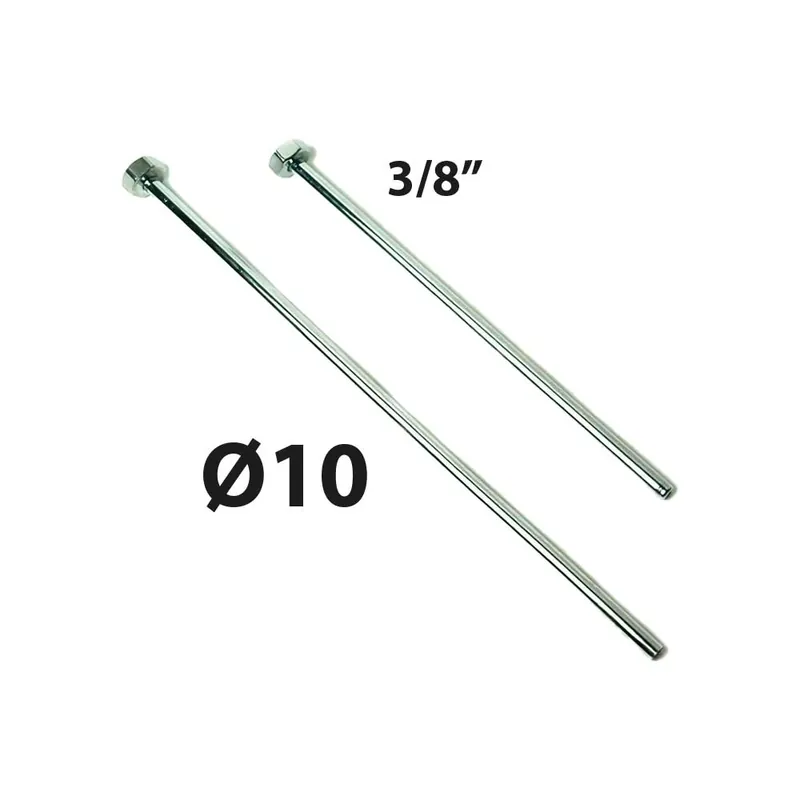 Dagaanbieding Tubetto Rame Cromato Ø10 con Cartella F 3/8 60 cm