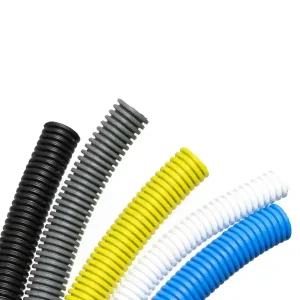 Flitsaanbieding Tubo Pieghevole Corrugato in PP con tirafilo. Colore verde, Diametro 25