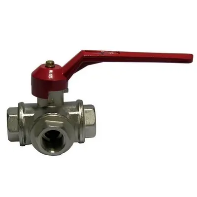 Tijdelijk Beschikbaar VALVOLA A SFERA A 3 VIE CON LEVA. Misura 1/2" (DN 15) 50 bar / 725 psi