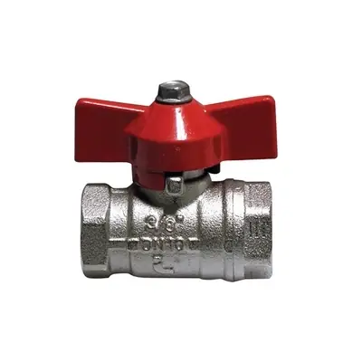 Alleen Vandaag VALVOLA A SFERA FF CON FARFALLA LEVA ROSSA. Misura 1" (DN 25) 30 bar / 435 psi