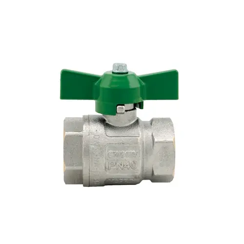 VALVOLA A SFERA IDEAL DVGW FF PASSAGGIO TOTALE CON FARFALLA. Misura 1" (DN 25) 40 bar / 580 psi Dagaanbieding
