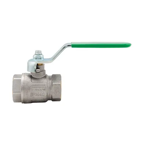 VALVOLA A SFERA IDEAL DVGW FF CON LEVA PIATTA PASSAGGIO TOTALE. Misura 1"1/4 (DN 32) 30 bar / 435 psi Finale Uitverkoop