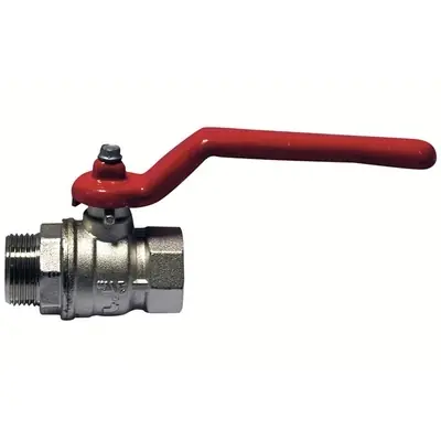 VALVOLA A SFERA MF CON LEVA ROSSA. Misura 1/2 (DN 15) 30 bar / 435 psi Uitverkoop