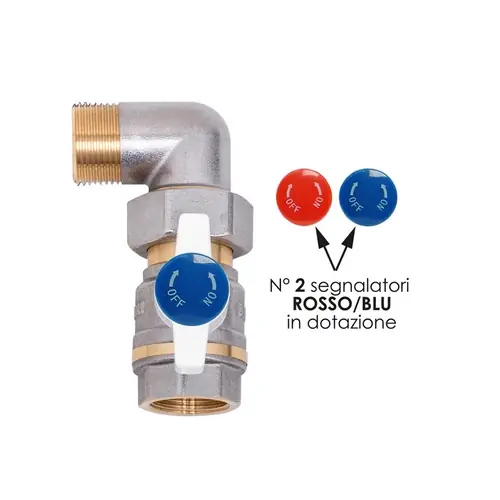 VALVOLA A SQUADRA PER COLLETTORI MF. Modello 1/2" MF Betaalbaar