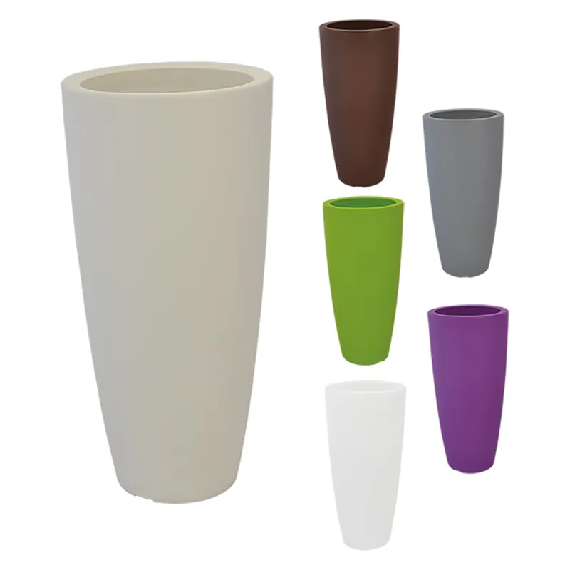 VASO TONDO ‘STILO‘ Ø cm 40xh.90 - 20 lt. antracite Tijdelijk Beschikbaar