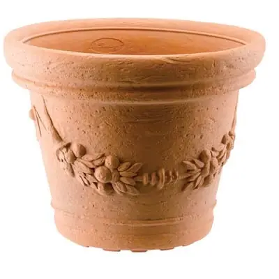 Direct Verzonden VASO TONDO ELIOS POTTERY COLLECTION GDM. Modello RESINA TERRACOTTA CM 35 H.CM 28