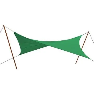 VELA OMBREGGIANTE TRIANGOLARE STARS. Modello PE VERDE GR/MQ 180 MT 3,6X3,6X3,6 + POLIECO Express Levering