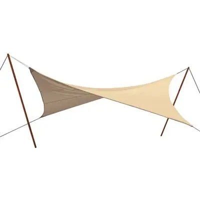 VELA OMBREGGIANTE TRIANGOLARE STARS. Modello PE ECRU GR/MQ 180 MT 5,0X5,0X5,0 + POLIECO Dagaanbieding