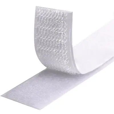 Finale Uitverkoop VELCRO ADESIVO TENDA MASCHIO FEMMINA. Modello BIANCO H.CM 2 MT 25