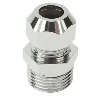 Uitverkoop STRINGITUBO FILETTO MASCHIO X CANNA RAME CROMATO. Modello OTTONE CROMATO MM 10X3/8M