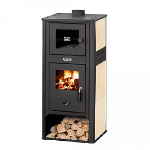 Direct Beschikbaar STUFA A LEGNA CON FORNO LUCREZIA 12-13 KW. Misura Beige