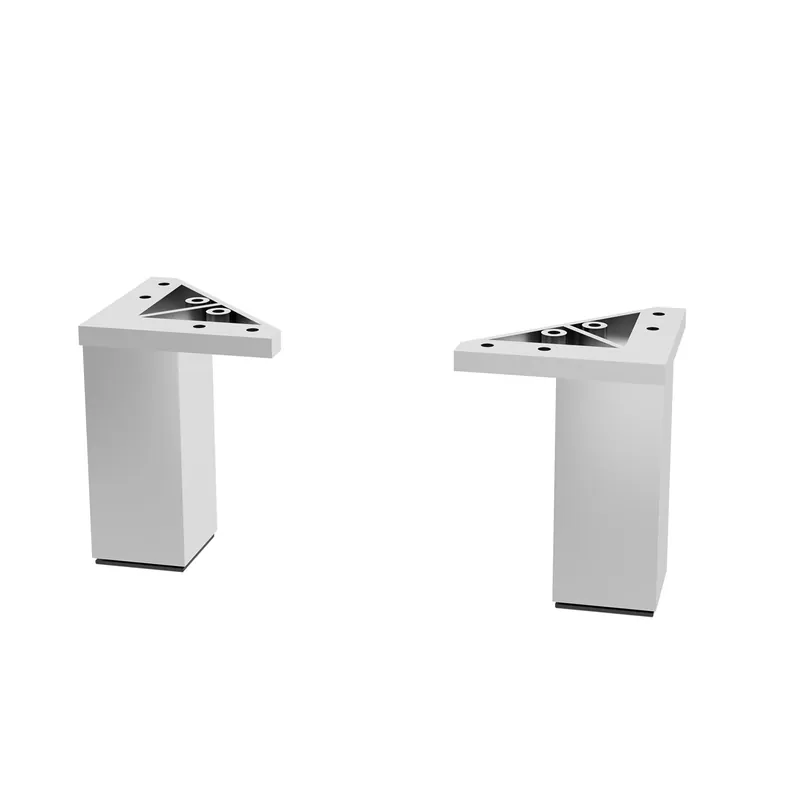 Set 2 piedini CROMATO lucido Altezza 10 cm Premium