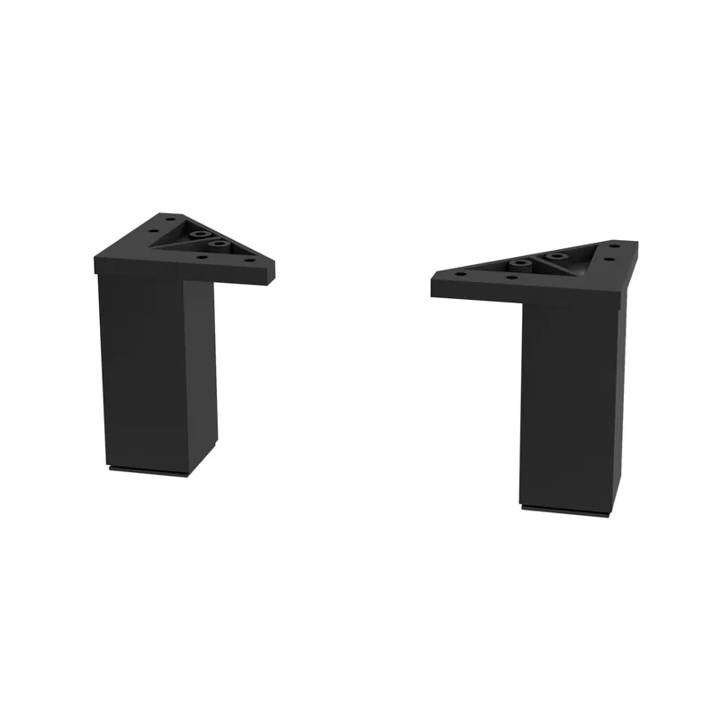 Set 2 piedini NERO OPACO Altezza 15 cm Speciale Aanbieding