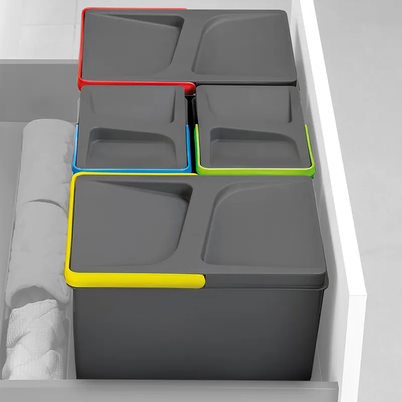 Laatste Versie Set di contenitori con base Recycle per cassetti da cucina
