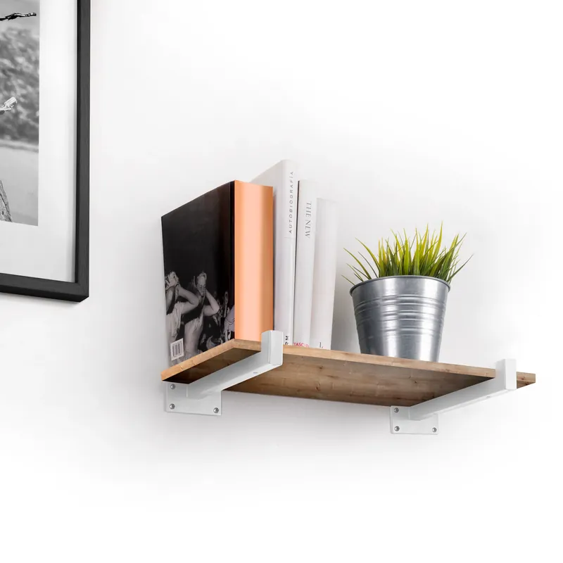 Set di supporti per mensole in legno Shelf dritto con tubo quadro Direct Verzonden