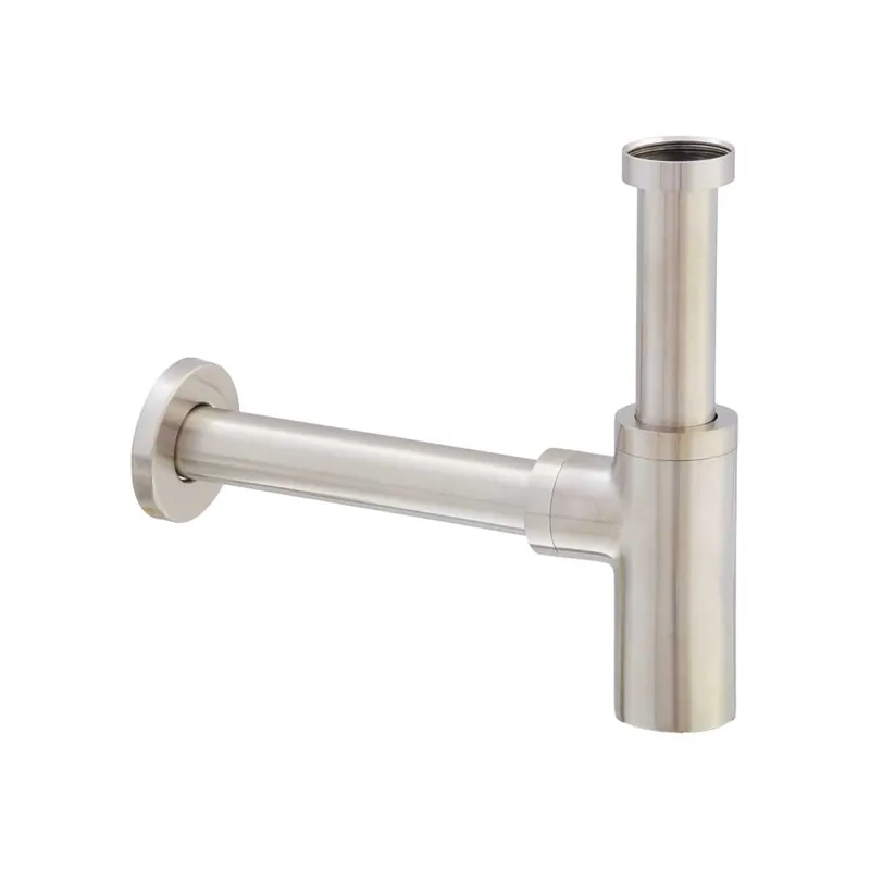 Sifone d‘Arredo Lavabo Cromo Spazzolato 1 1/4 x Ø32 L.250mm Gratis Retour