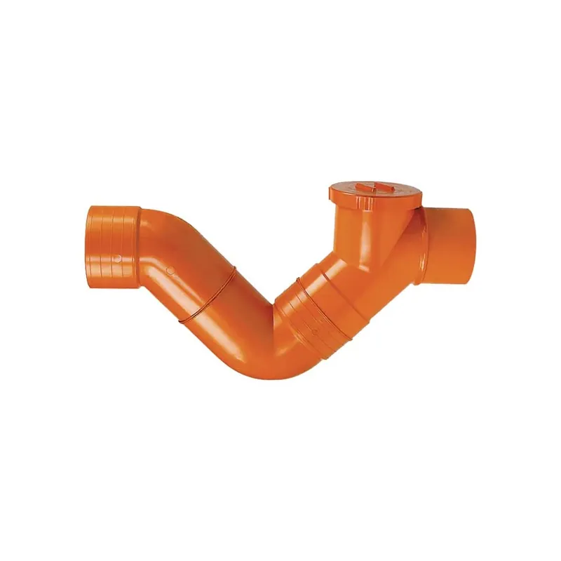 Bestseller Sifone Orizzontale PVC Arancio Ø63 + Tappo Ø50 mm