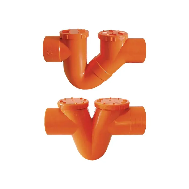 Dagaanbieding Sifone Monolitico in PVC Arancio Ø125 con Tappi Ø125 e Ø140