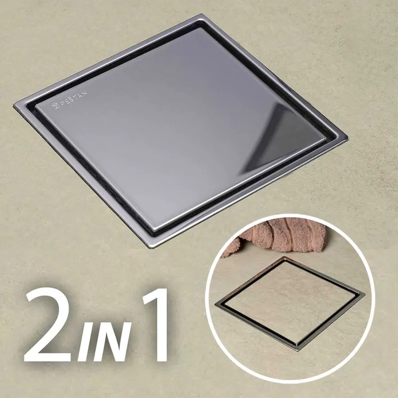 Uitverkoop Sifone Doccia a Pavimento a Scomparsa 15x15 cm Scarico Ø50