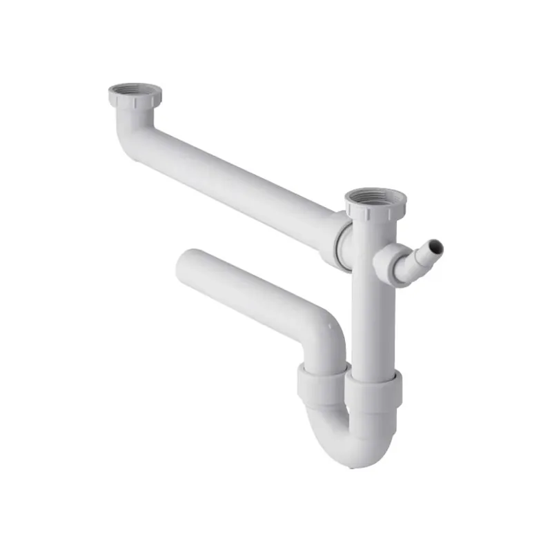 Sifone Lavello 2 Vie con Attacco Lavastoviglie 1 1/2 x Ø40 mm Gratis Retour