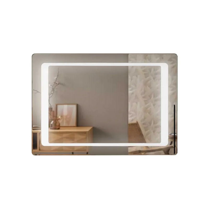 Beste Prijs Specchio Filo Lucido Retroilluminato 100x70 cm con Fascia Satinata